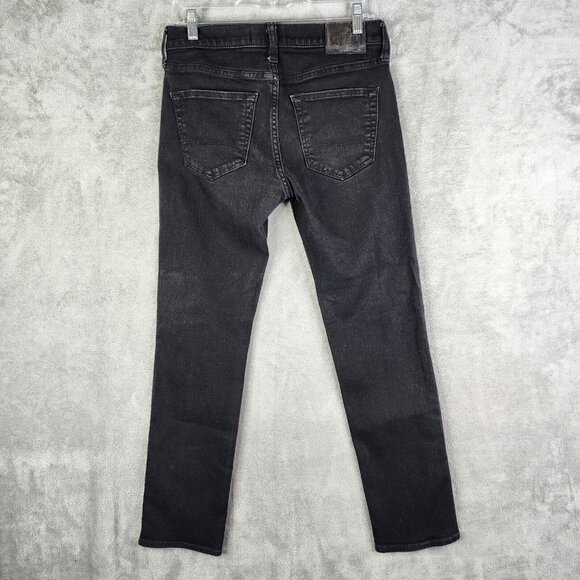 Mens Hollister Black Denim Jeans Slim Straight Advanced Stretch Size 30 X 32 - Picture 11 of 16